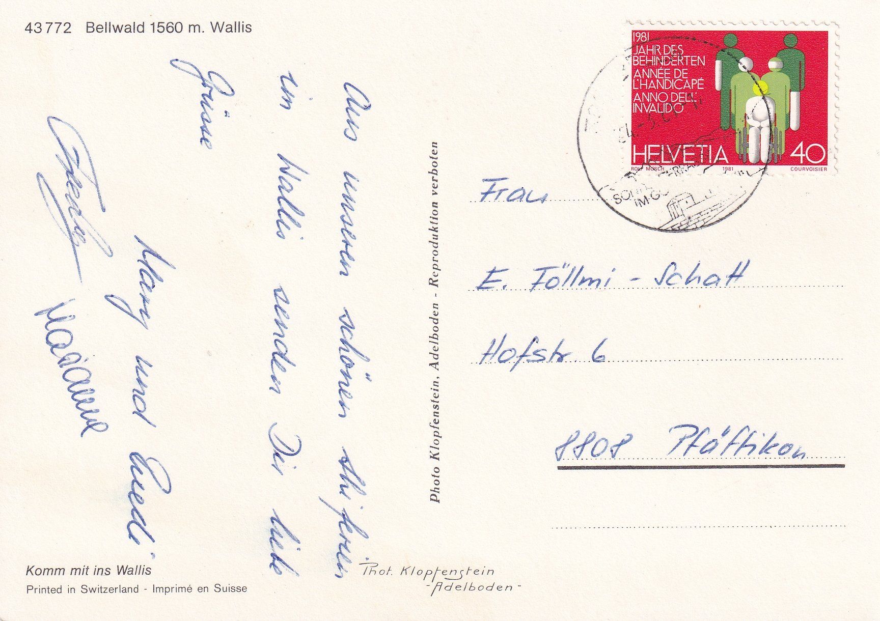 Cartoline postali: Bellwald (4 Ansichten) /ay – Usato da Hombrechtikon venduto da Rudolf07 1
