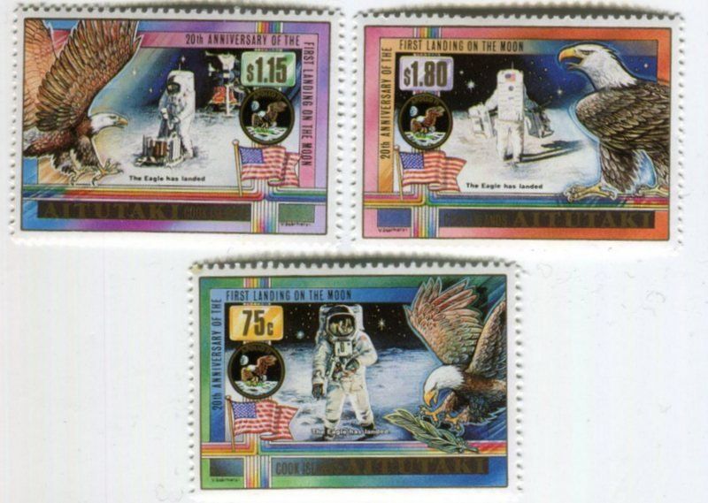Tous les timbres: Briefmarken "Apollo 11". Aitutaki – Neuf avec emballage d'origine à Basel par Butsch5