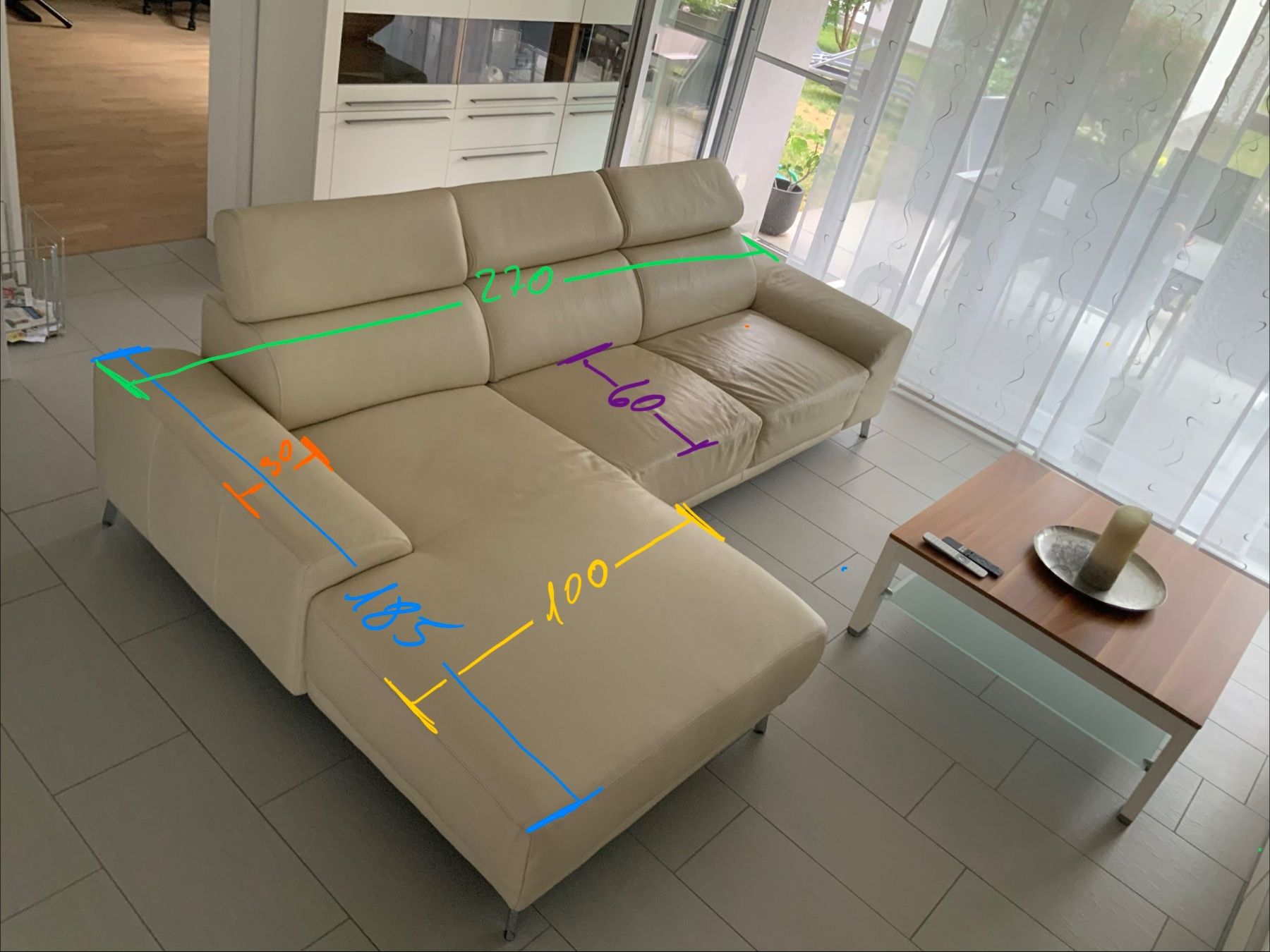 Divani: Ecksofa Leder hellbeige, guter Zustand – Usato da Winkel venduto da Jane1981 1