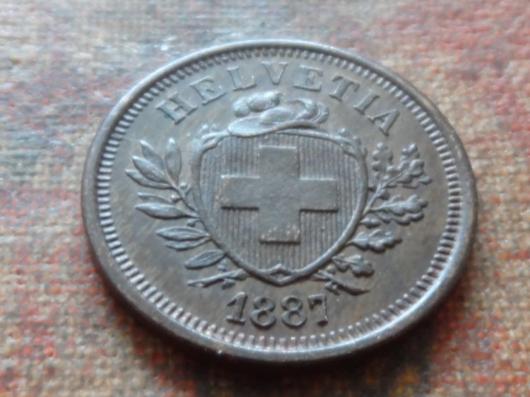 Tutti le monete: 1 Rp. 1887 – Usato da Romanel-sur-Lausanne venduto da Swift13