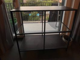 IKEA VITTSJÖ Regal – Schwarzbraun / Glas