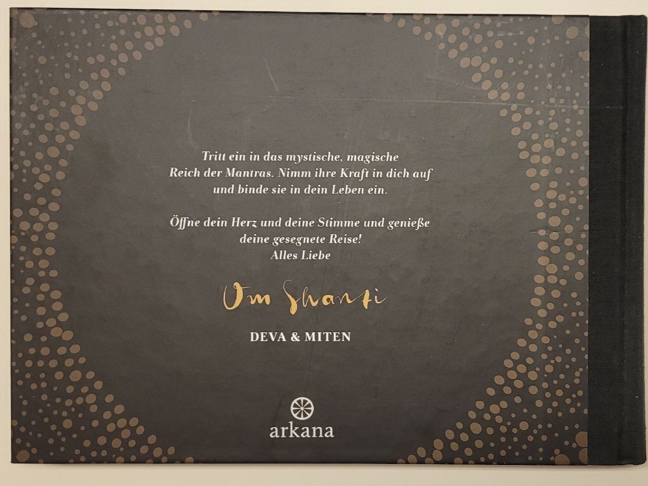 Bücher: "Mantra" Buch inkl. CD von Deva Premal & Miten – Neu (gemäss Beschreibung) aus Herisau von Yyyoga 5
