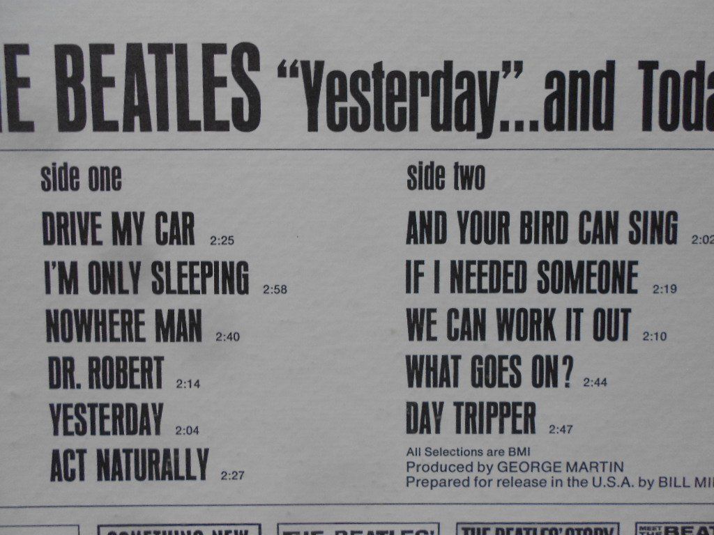 Vinyles: THE BEATLES  -  YESTERDAY AND TODAY – D'occasion à Bex par Giorgiob 2