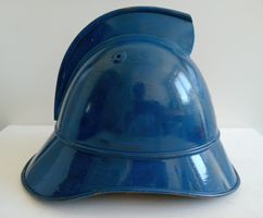 Antiker Feuerwehrhelm Adrian M15 Militär - Basis Blau / Grün