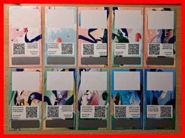 10 Swiss Crypto Stamps 2.0 NFT Sans Timbre, ID 1 - 10