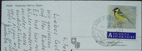 Cartoline postali: RIEDERALP Wintersport - Sesselbahn – Usato da Jona venduto da philajona 1