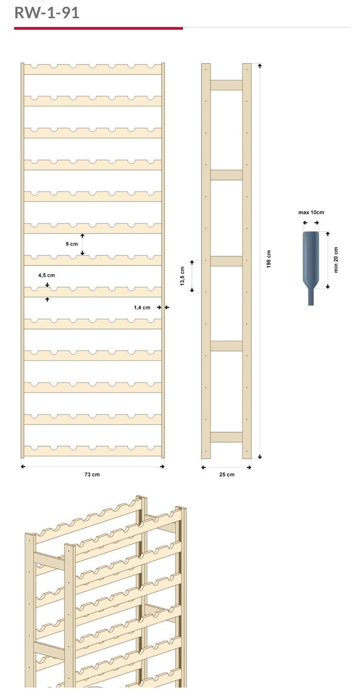 Scaffali: +Weinregal Flaschenregal 91 Flaschen – Nuovo e nell'imballaggio originale da Amriswil venduto da JaJa-Express 1