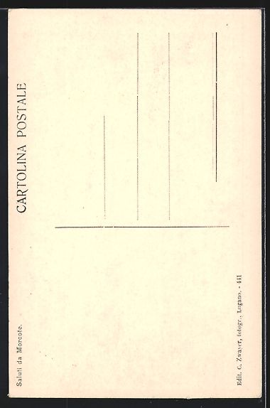 Cartoline postali: Morcote /Lago du Lugano, Cimitero monume – Usato da Berlin venduto da bartko-reher 1