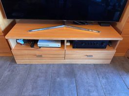 Meuble TV hêtre massif 53x135x45.5