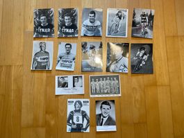 60s Swiss cycling Signed Card GS Cynar Maurer Hauser Bugdahl