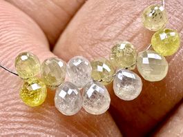 Geschäftsauflösung 12 natürliche Diamant-Briolettes ca. 2,00