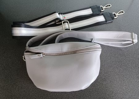 Kleine Umhängetasche Grau, kein Leder