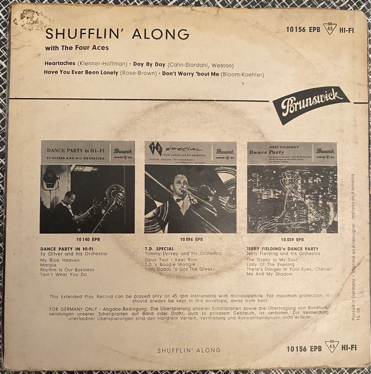 Dischi in vinile: Four Aces EP Brunswick 1958 – Usato da Sempach venduto da timesarechanging 1