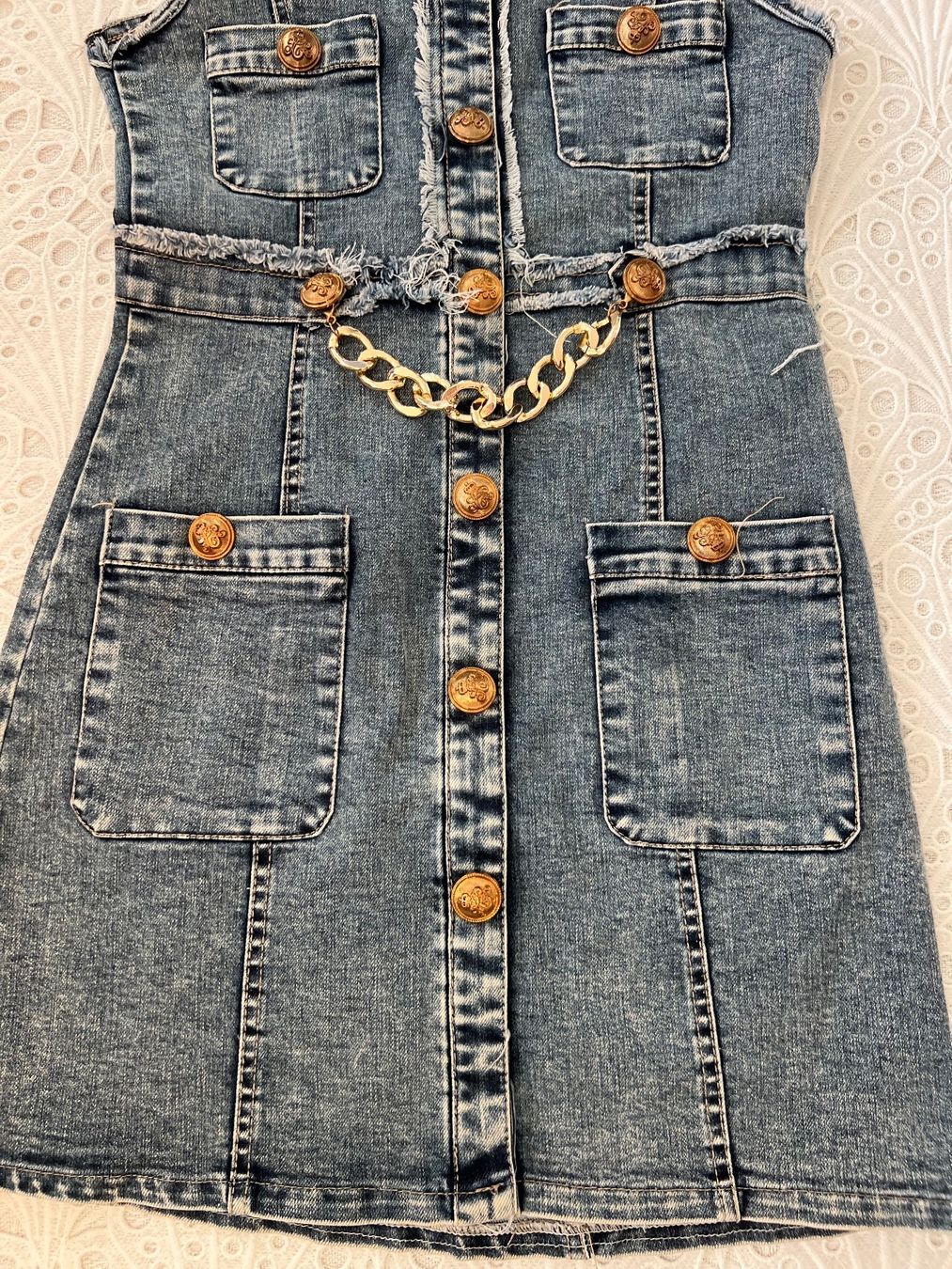 Vestiti & Gonne: Denim Jeans Mädchen Kleid Gr 158/164 – Usato da Frenkendorf venduto da Style365 1