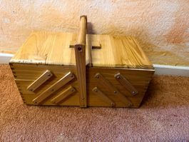 Nähkasten Antik Nähkästchen Nähbox Nähen aufbewahren Kasten