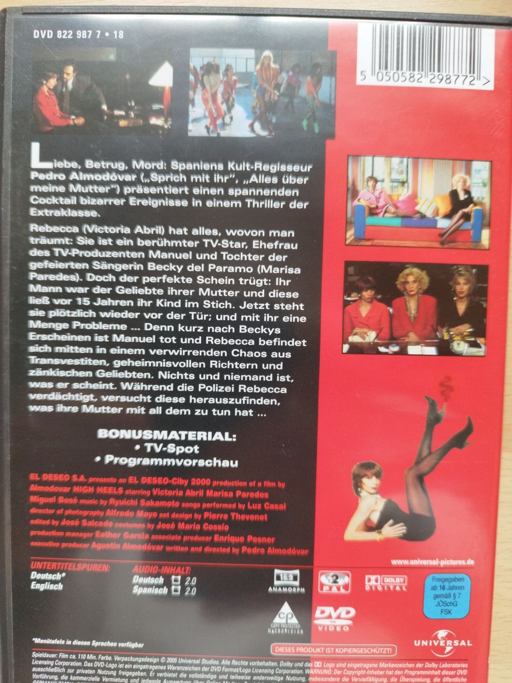 Tutti i DVDs: Almodóvar's Highheels DVD - Ein spanischer Klassiker! – Usato da Rhäzüns venduto da Badihuelsa 1