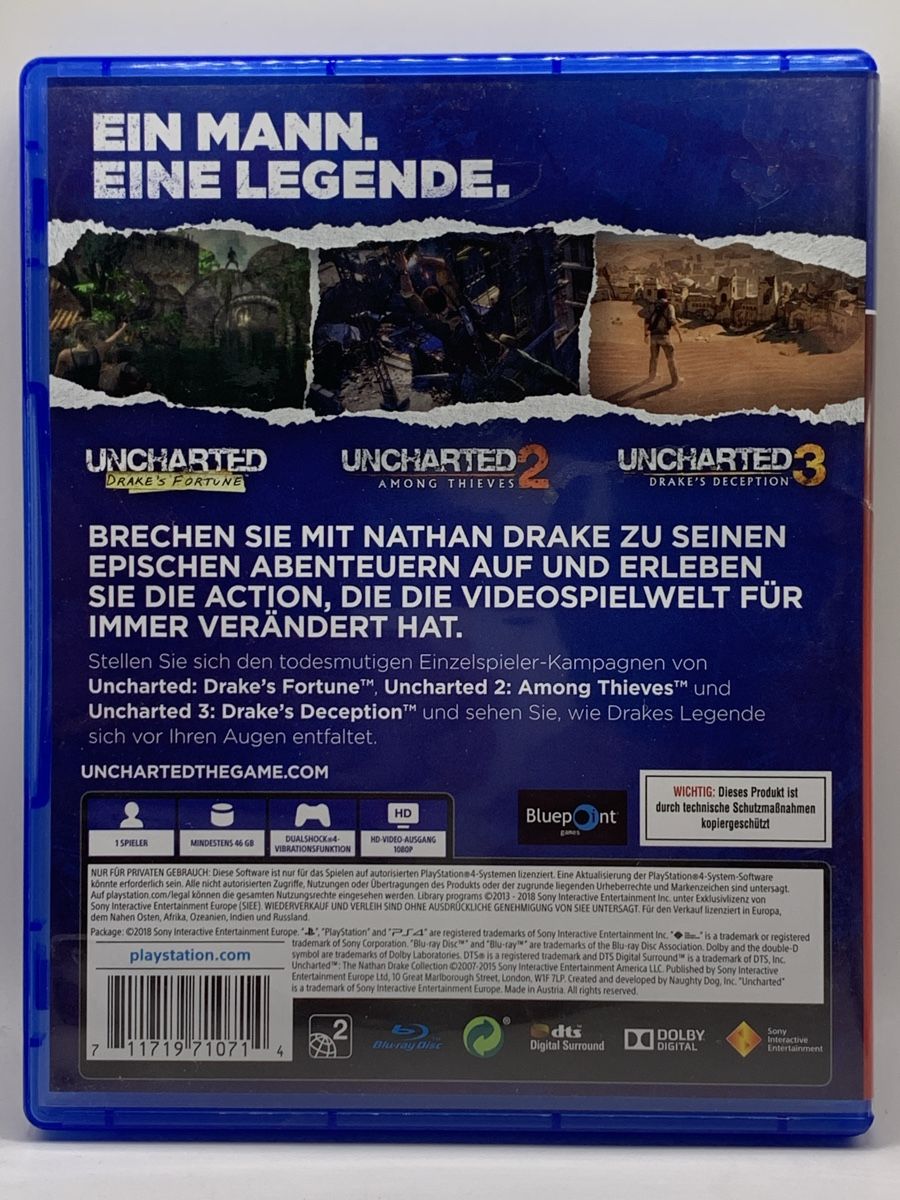 Sony Giochi: Uncharted The Nathan Drake Collection - PS4 – Usato da Ostermundigen venduto da RG-Collector 1