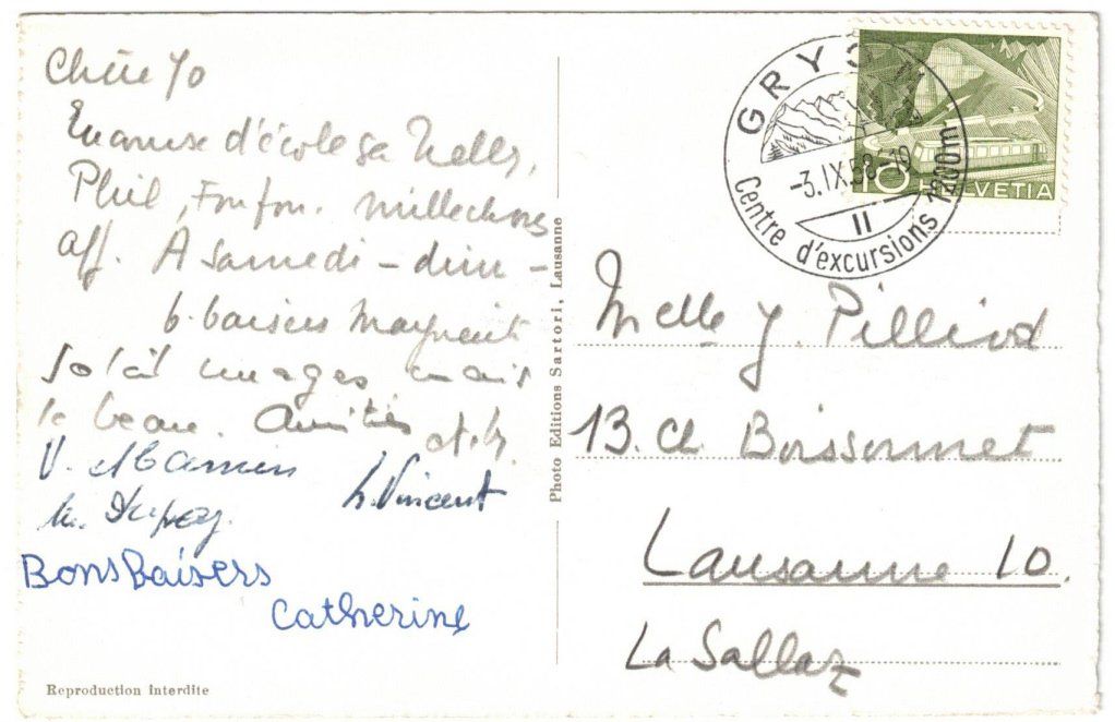 Cartoline postali: Gryon - Gondelbahn Barboleusaz--Les Chaux – Usato da Binningen venduto da Mountainrider 1