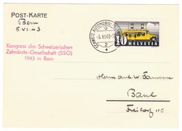 Carte de Bern BPA A331 pour Basel le 6.VI.43