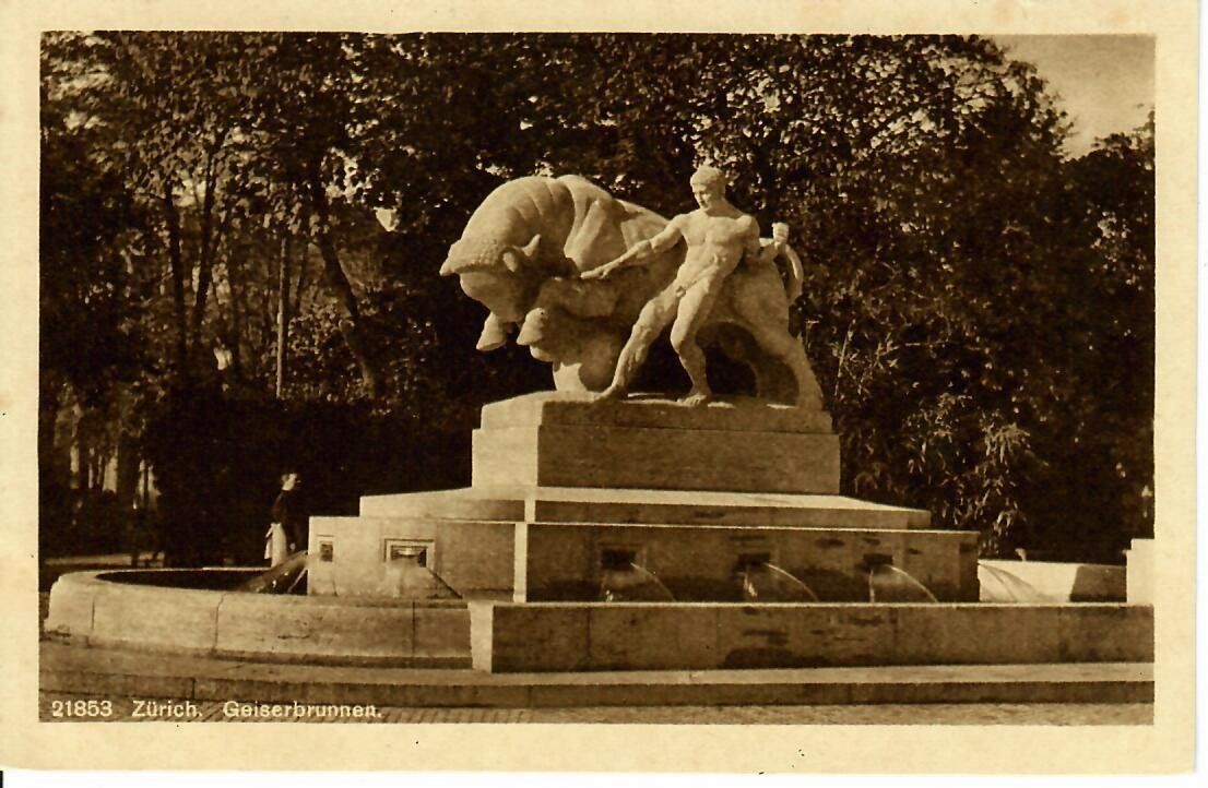 Ansichtskarten: Zürich Geiserbrunnen – Gebraucht aus Hochdorf von Ziegel-16