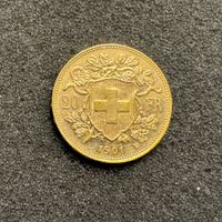 20 Franken Gold Vreneli 1901