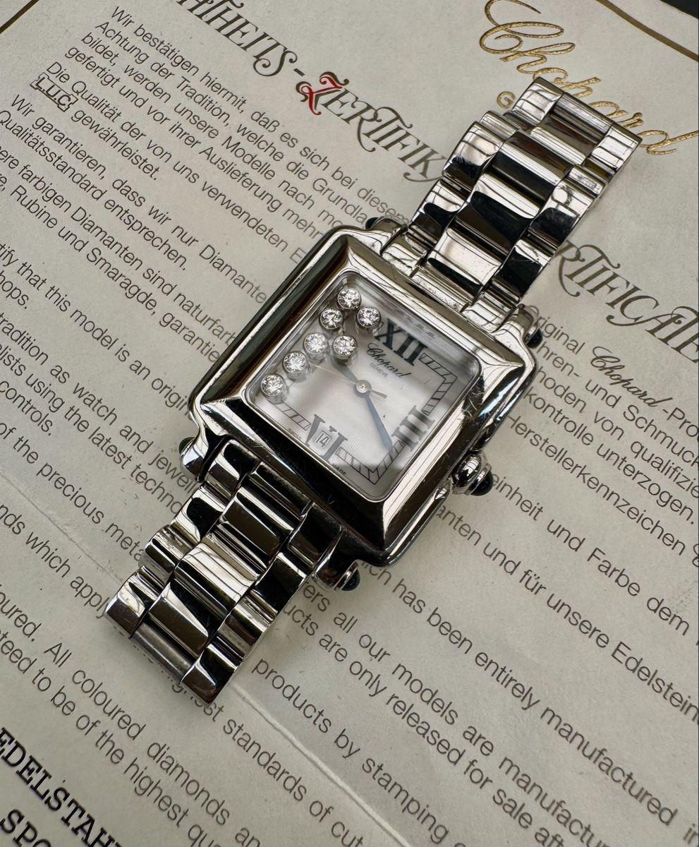 Chopard Orologi: Chopard Happy Sport Ref. 27/8325-23 | 7 Floating Diamonds |  – Usato da Birrwil venduto da wata90