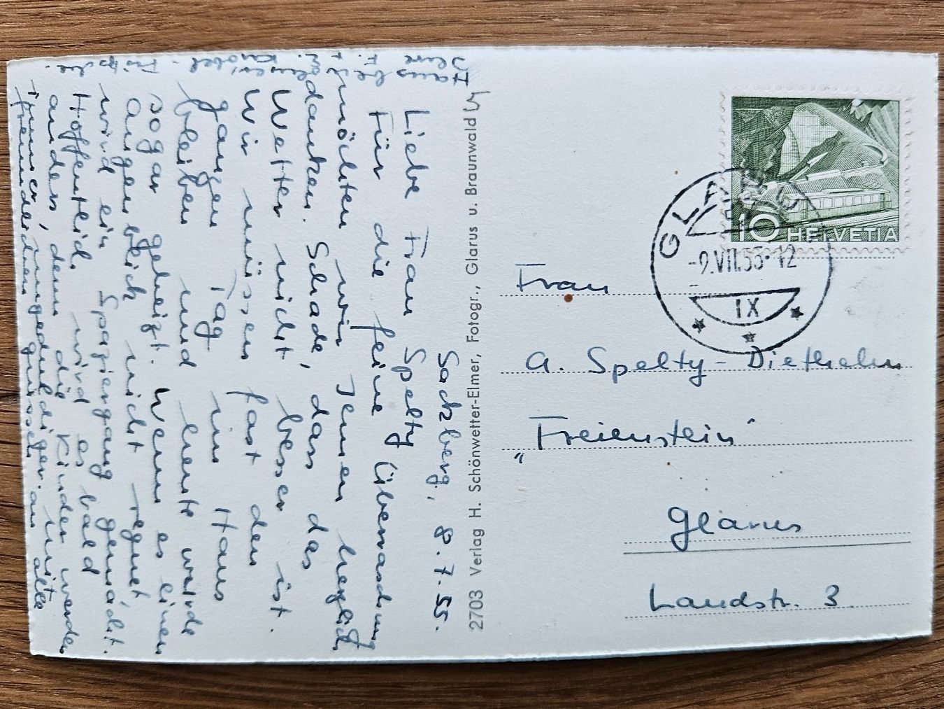 Cartoline postali: Postkarte Ferienheim Sackberg Glarus ab 2.-- – Usato da Buttikon SZ venduto da Marcelr 2