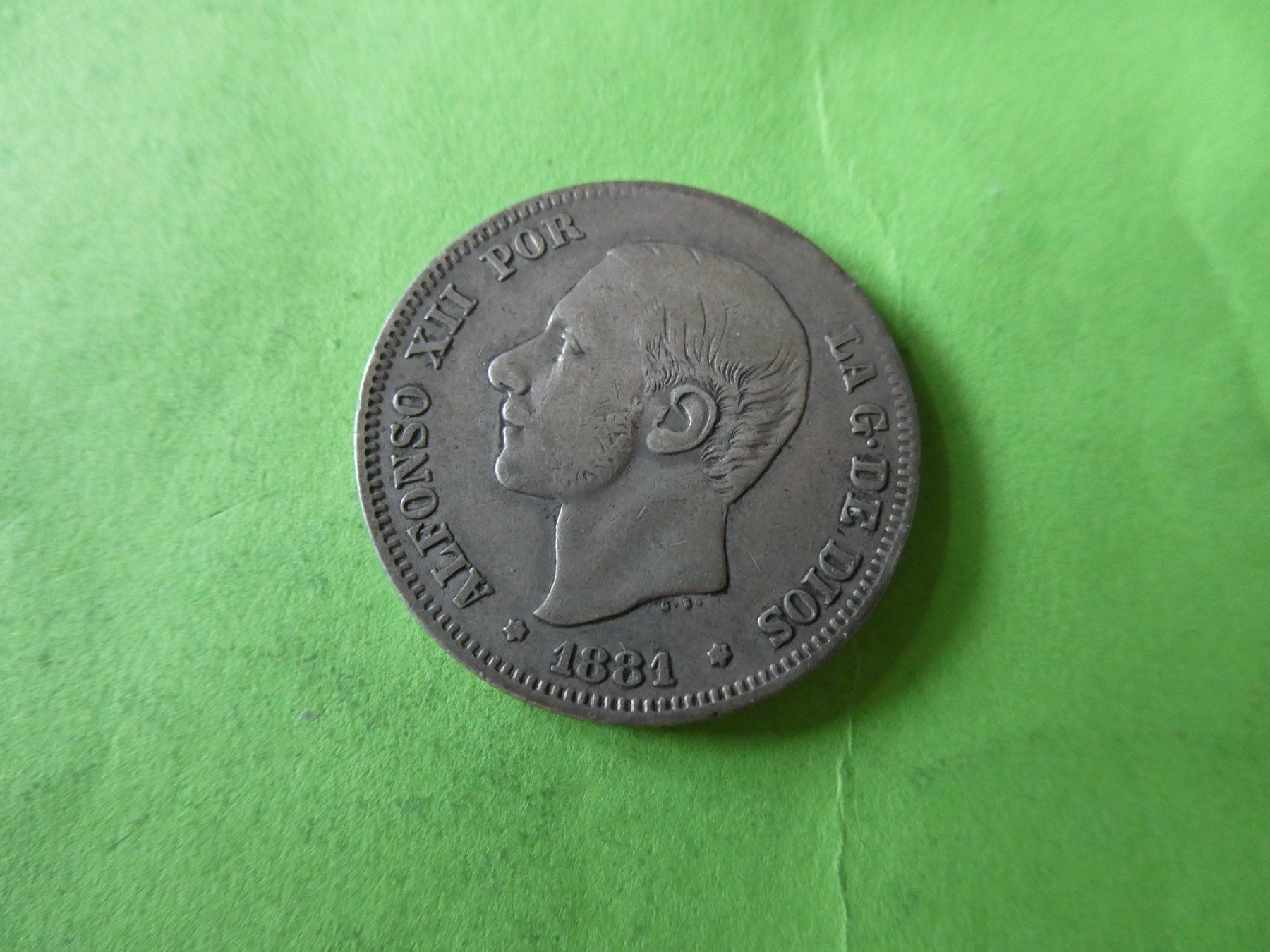 Toutes les monnaies: Spanien 1881, 2 Pesetas - Silber – D'occasion à Hinterforst par Rohusri