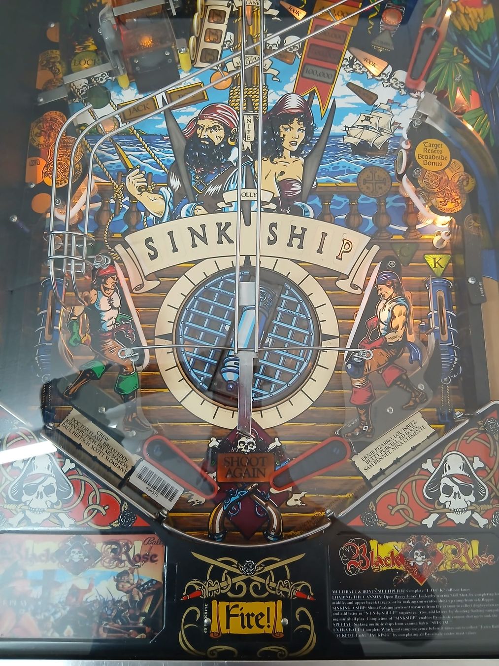 Flipper: flipperkasten flipper bally black Rose  – Usato da Leibstadt venduto da Retrowelt 4