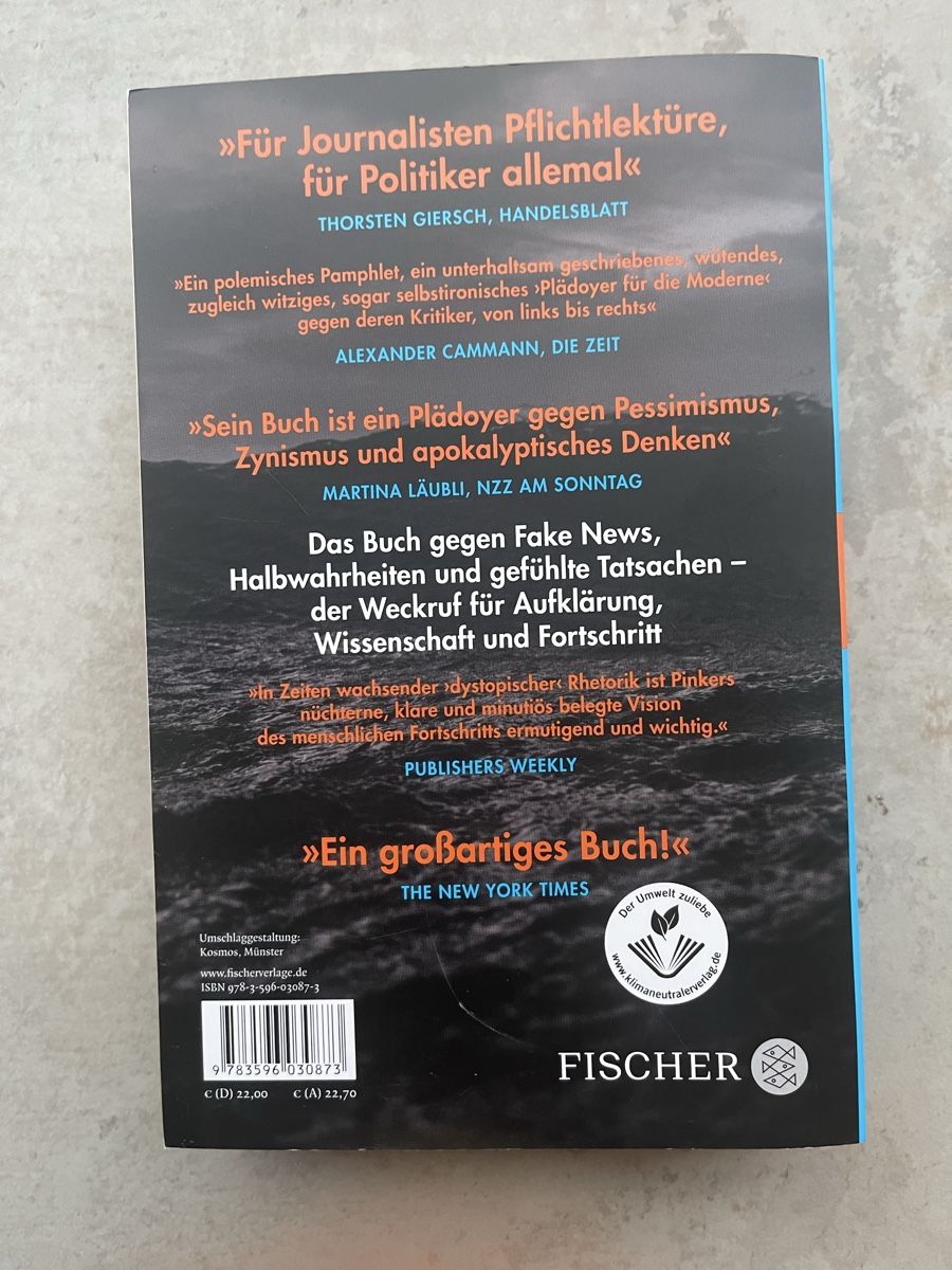 Libri: Steven Pinker: Buch "Aufklärung Jetzt" – Nuovo (secondo la descrizione) da Erlenbach ZH venduto da CoogeeBeachLove 1
