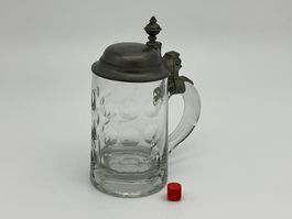 Antiker Bierhumpen Glas um 1900 1/3l geeicht