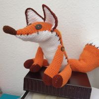 Fuchs   häkeln Amigurumi Dekor 33 cm Kinderzimmerdekor
