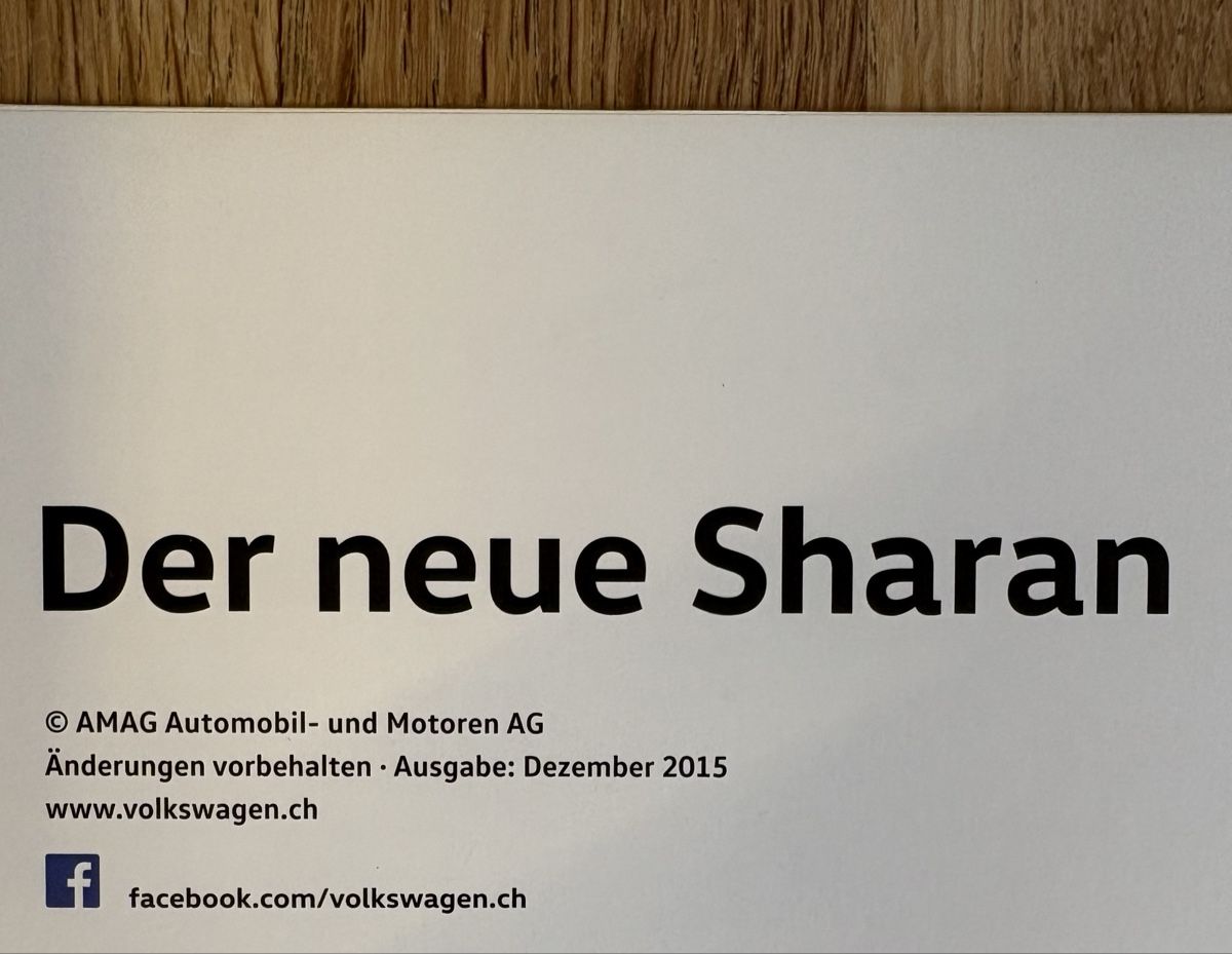 VW Documenti: VW Sharan - Original Prospekt / Brochure 2015, 2016 oder 19 – Usato da Freienstein venduto da Golfbueb 1