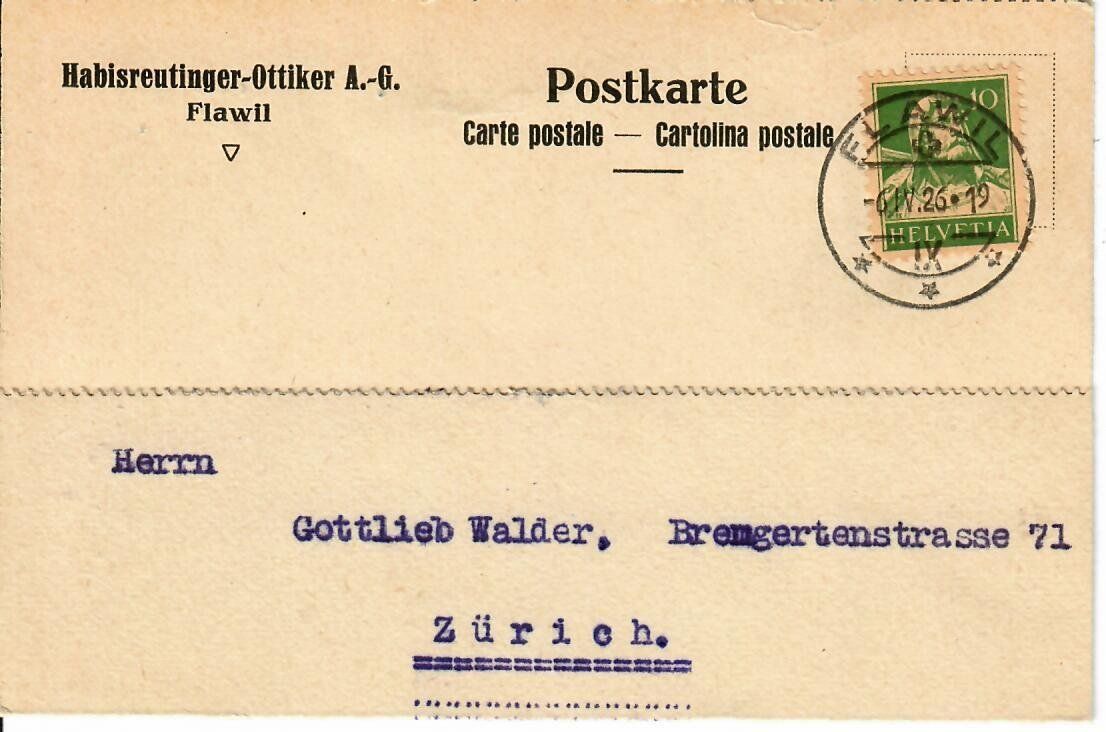 Alle Briefmarken: PK, Flawil – Gebraucht aus Hochdorf von Ziegel-16
