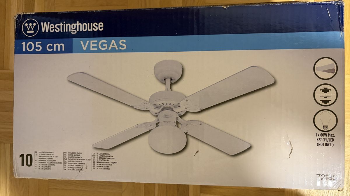Ventilatori: Neu Deckenventilator mit 2 Fernbedienungen – Nuovo e nell'imballaggio originale da Schönenbuch venduto da hug_f2ny