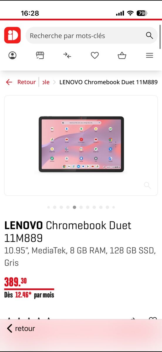 Lenovo Tablettes PC: Chomebook lenovo – D'occasion à Châtel-St-Denis par Cindy2424