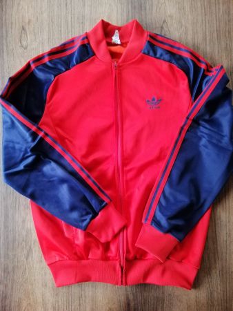 Original Adidas Trainerjacke rot ,70er/80er