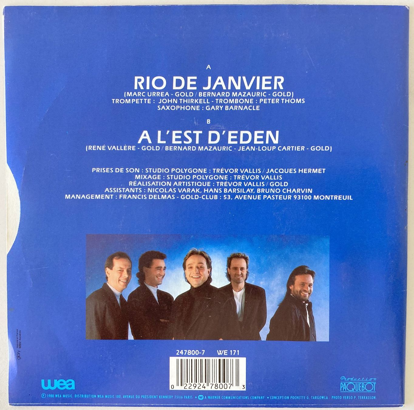 Schallplatten: GOLD - RIO DE JANVIER – Gebraucht aus Bottens von hotter-than-hell 1