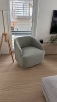 Fauteuil en bloucé vert clair