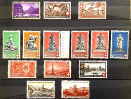 1938-1943 Pro Patria mit B7 / Sätze **