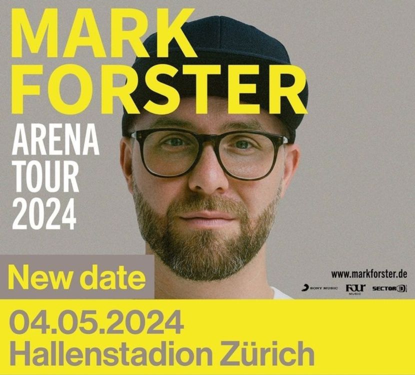 Mark Forster Sitzplatz Ticket 4. Mai 2024 Kaufen auf Ricardo