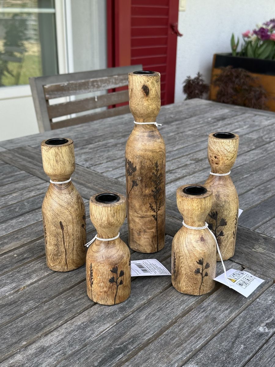 Portacandele: Holzkerzenhalter – Nuovo e nell'imballaggio originale da Hüttikon venduto da jok_cz2k