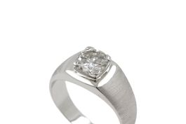 Brillant Solitär Ring ca. 1.05ct 18K Weissgold *S1788