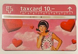 taxcard 10.-  /  Frau zwischen Herzen