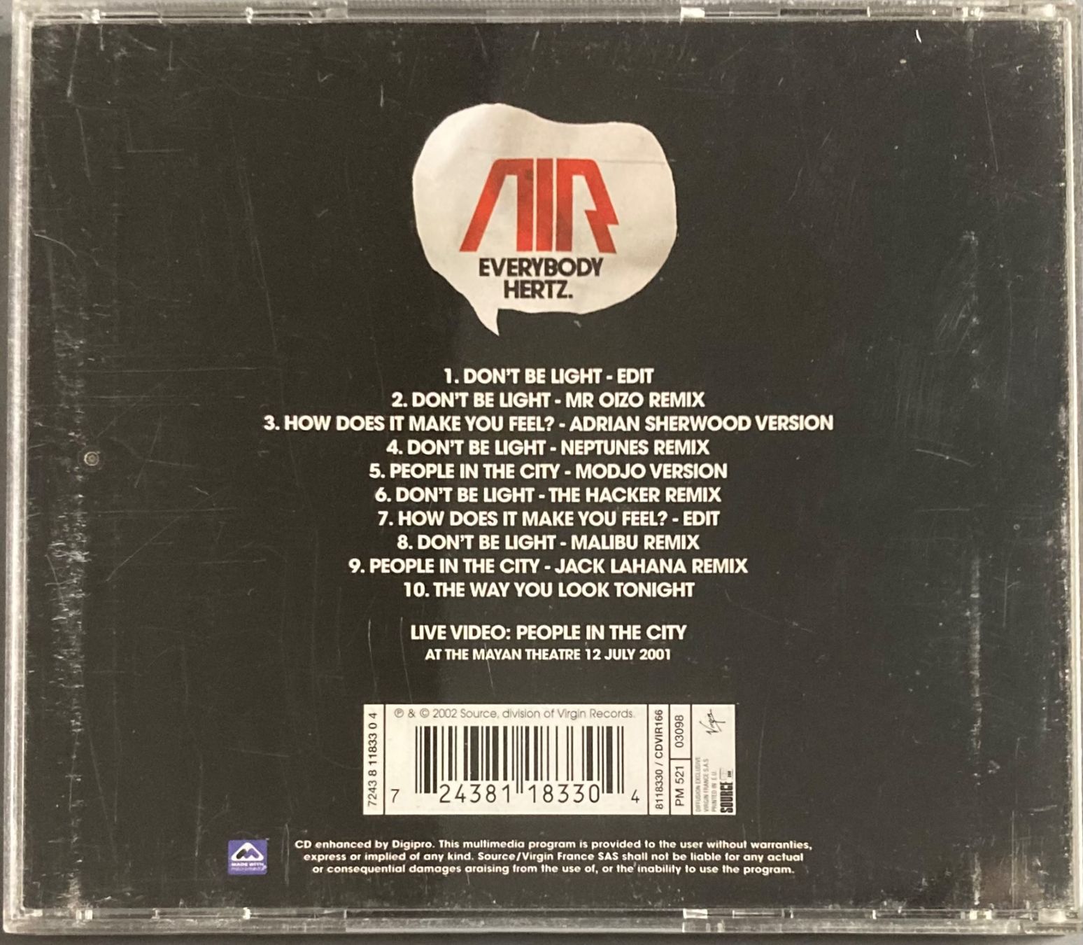 CD: AIR - EVERYBODY HERTZ – Usato da Poliez-Pittet venduto da Newtown-Records 1