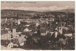 Foto AK Biel - Bienne Generalansicht 1919