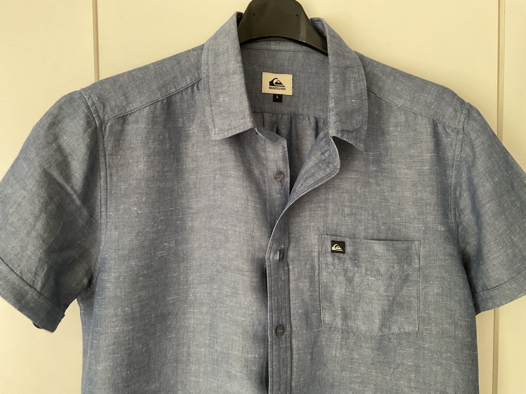 Quiksilver Camicie: Quicksilver - Hemd kurzarm mit Leinen - Gr. L – Usato da Walchwil venduto da Budy7 1