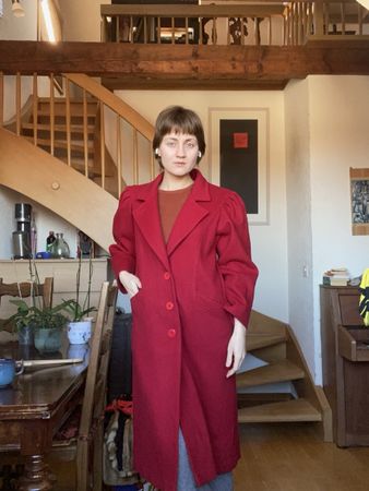Incredible red wool vintage coat