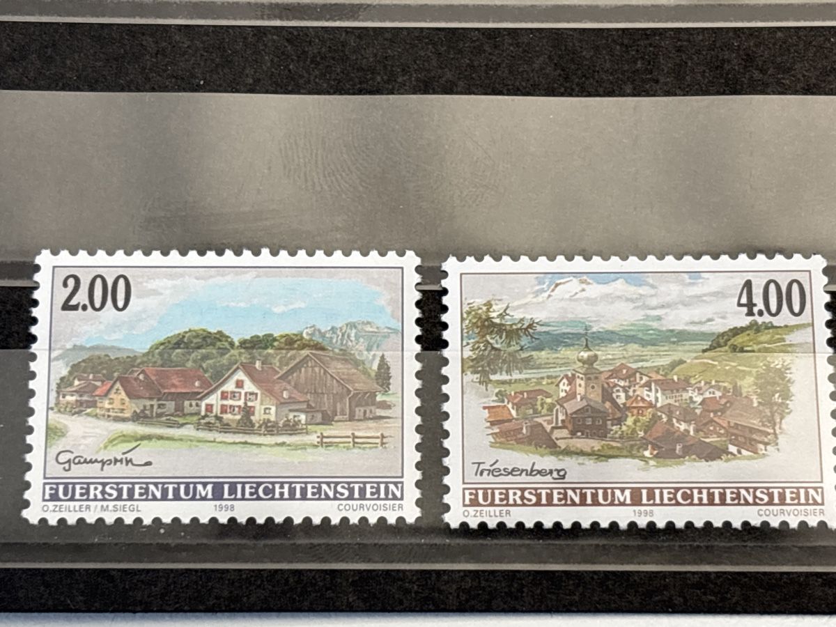 Tous les timbres: Liechtenstein Briefmarken 1998, **Gampin** und **Triesenberg – Neuf avec emballage d'origine à Zürich par engebrunau
