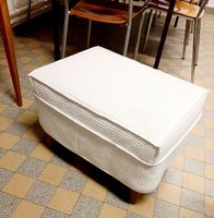 Pouf rectangulaire blanc